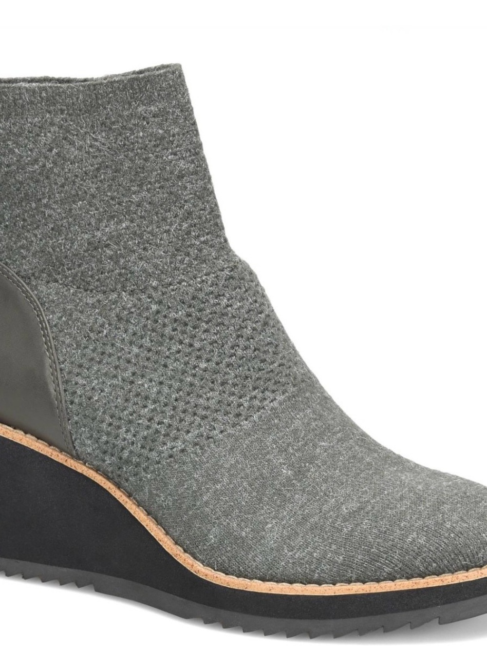 Elaina Sofft Dark Gray Wedge Ankle Booties - Picture 4 of 9